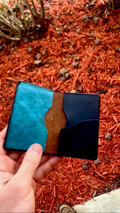 Feathered card wallet